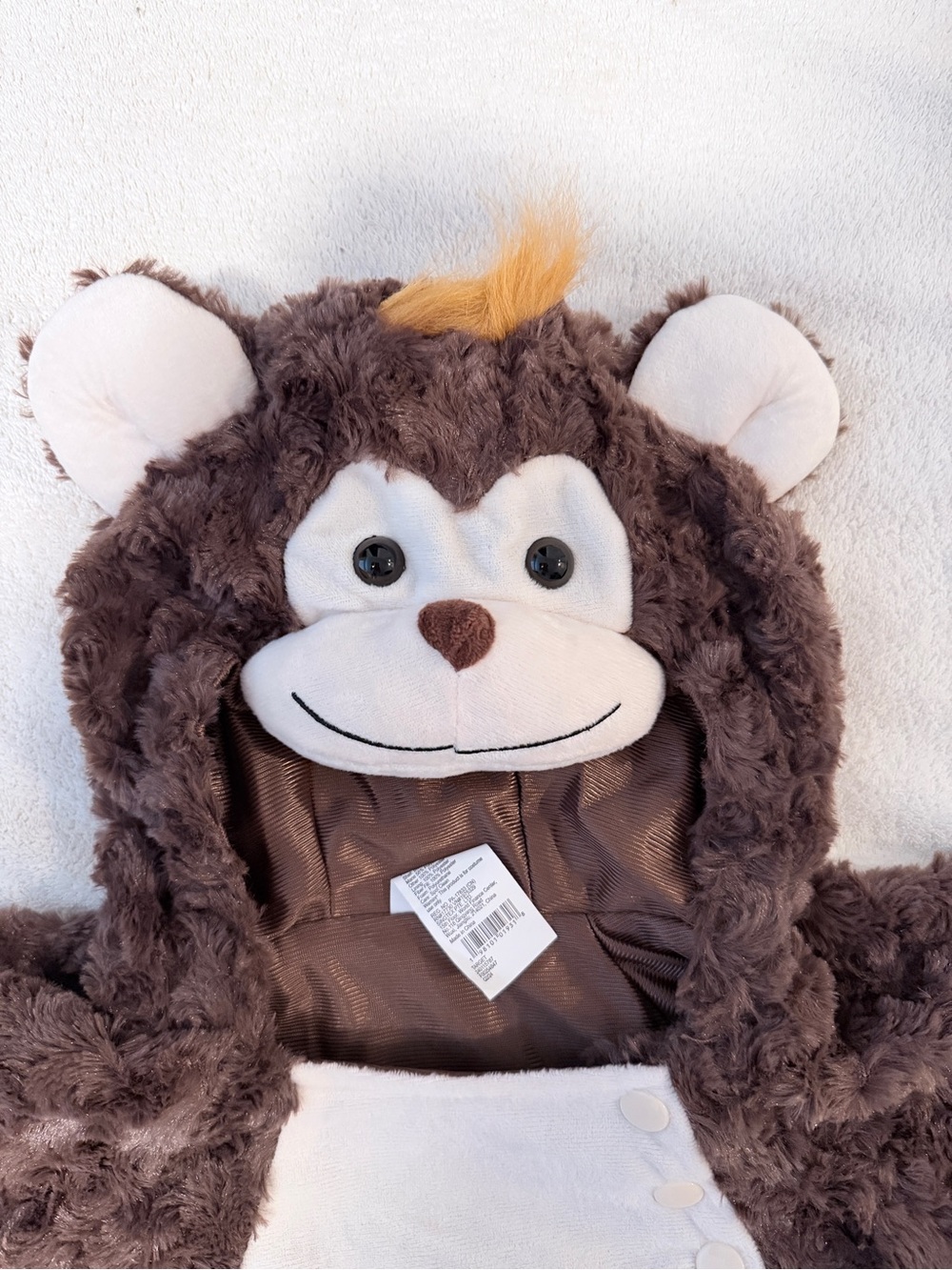 Plush Monkey Halloween Costume Hoodie for Baby/Toddler - Brown